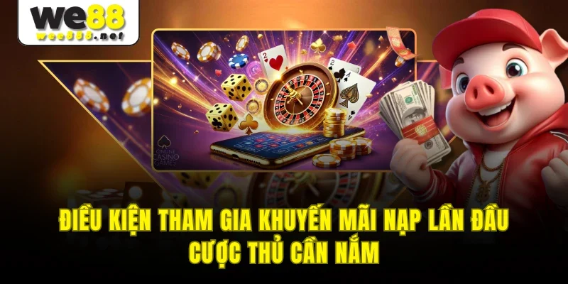 Điều kiện tham gia khuyến mãi nạp lần đầu cược thủ cần nắm